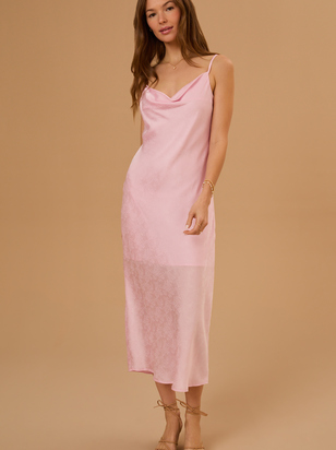 Eva Satin Midi Dress - ARULA