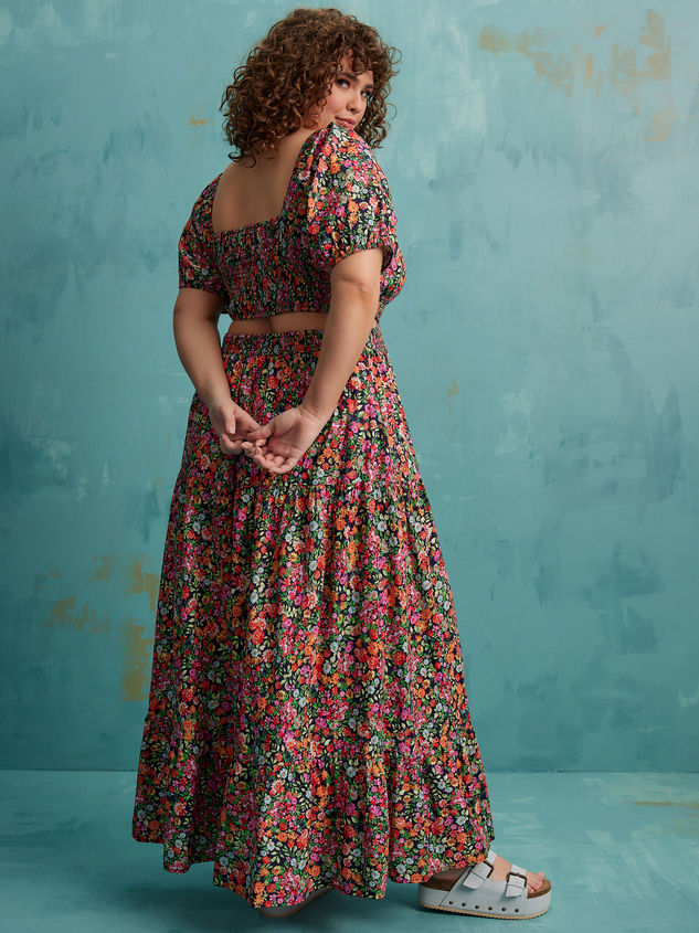 Whitney Floral Maxi Dress Detail 4 - ARULA