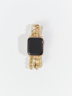 Brown Beaded Smart Watch Band - ARULA
