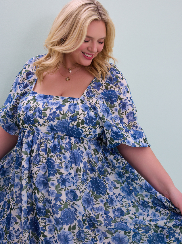 Delilah Floral Maxi Dress Detail 3 - ARULA