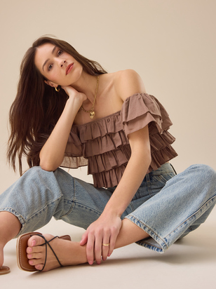 Simone Ruffle Top - ARULA
