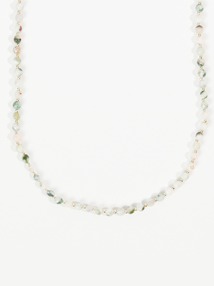 Semi Precious Stone Beaded Choker Necklace - ARULA