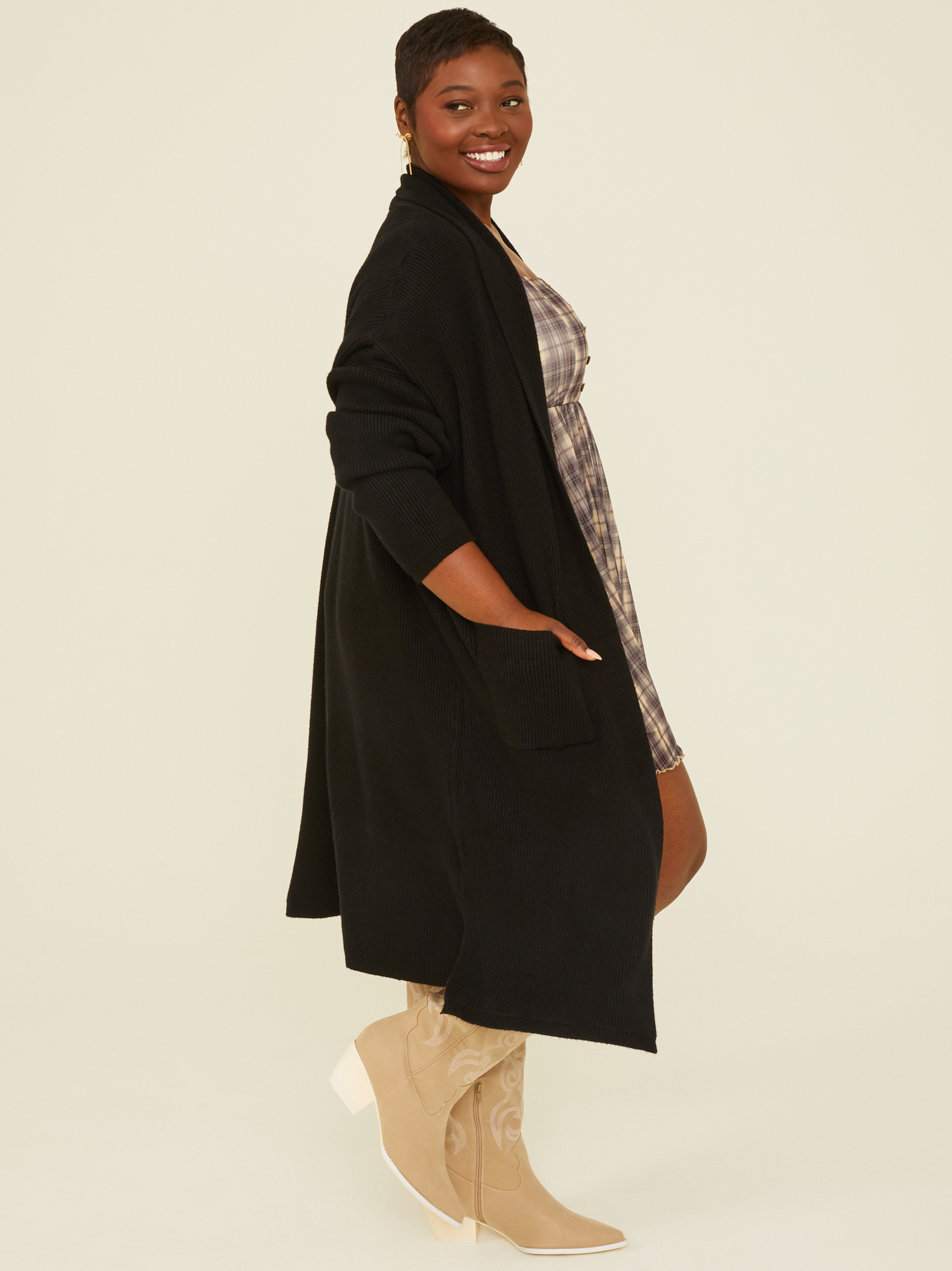 Midi black cardigan new arrivals