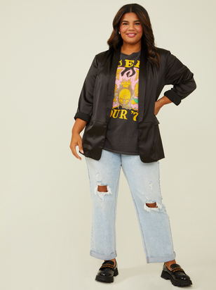 Chloe Satin Blazer - ARULA