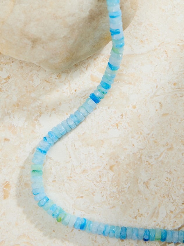 Blue Beaded Choker Detail 2 - ARULA