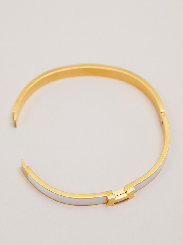 H Enamel Bangle Detail 2 - ARULA
