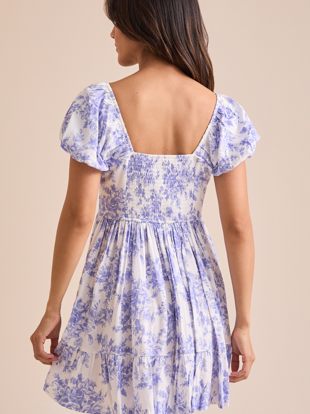 Christie Floral Mini Dress Detail 5 - ARULA