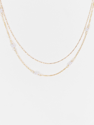 Dainty Layered Pearl Necklace - ARULA