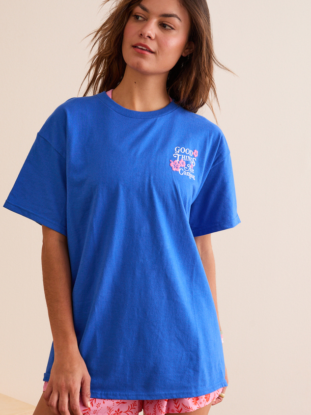 All The Good Things Oversized Tee Detail 3 - ARULA