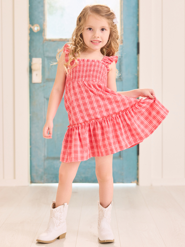 Lisa Toddler Plaid Dress - ARULA
