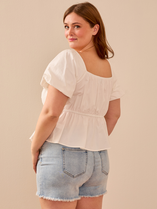 Beryl Poplin Babydoll Top Detail 6 - ARULA