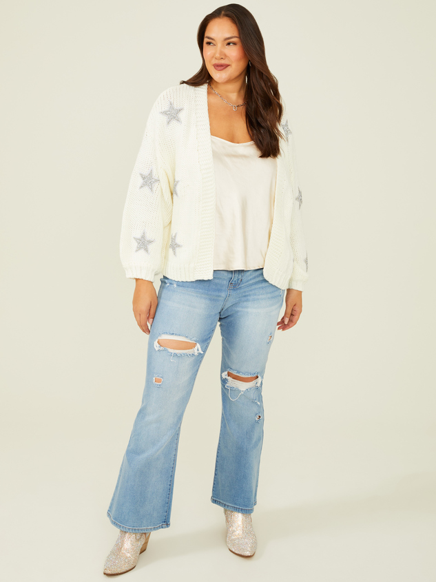 Shining Star Oversized Cardigan Detail 2 - ARULA