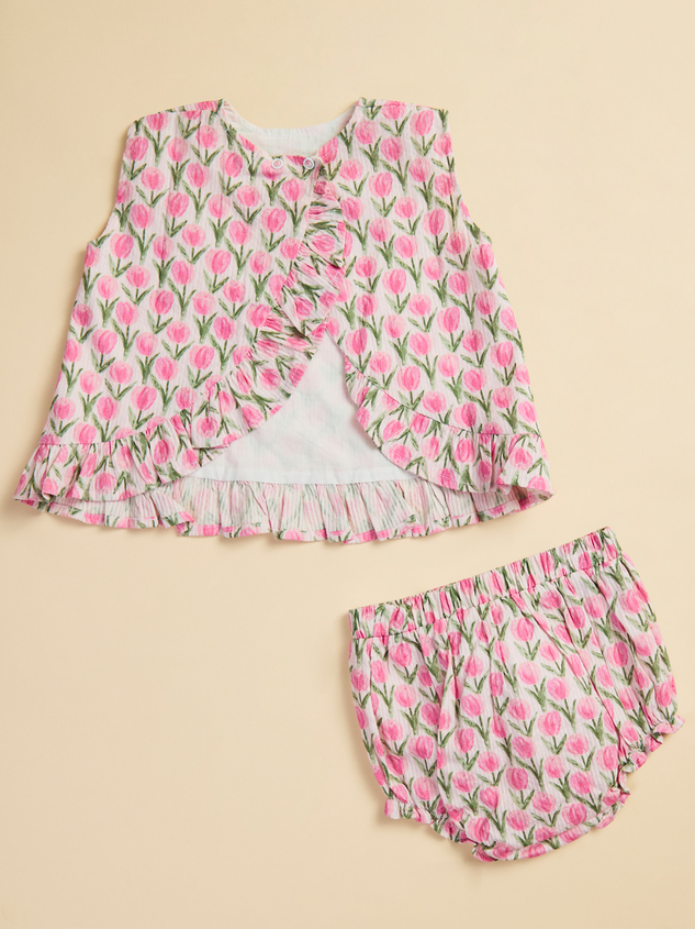 Kaeli Peony Top and Bloomer Set Detail 3 - ARULA