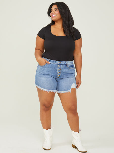Dreamscape Denim Shorts - ARULA