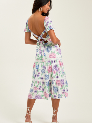 Becca Floral Midi Dress - ARULA