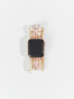 Pink Beaded Smart Watch Band - ARULA