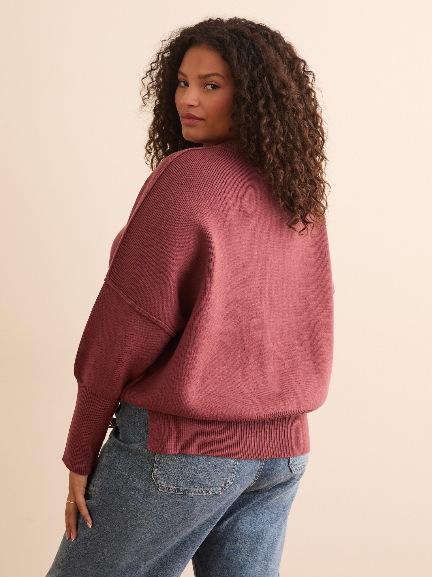 Arula Dalia High Neck Oversized Sweater APPLE BUTTER