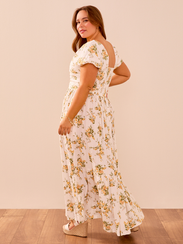 Wilow Floral Maxi Dress Detail 4 - ARULA