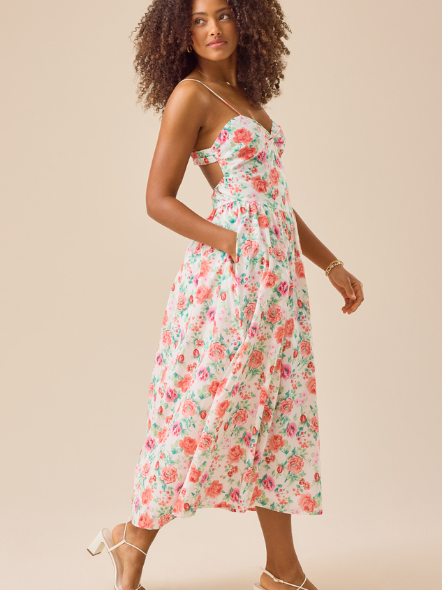 Peggy Floral Maxi Dress Detail 4 - ARULA