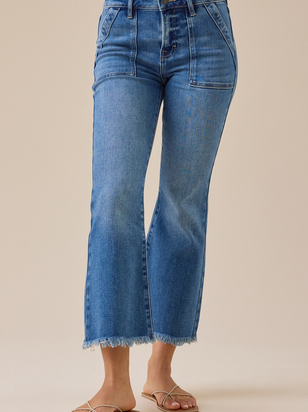 Jaylyn Front Pocket Crop Jeans - ARULA