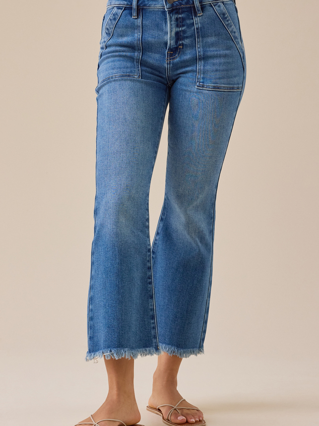 Jaylyn Front Pocket Crop Jeans Detail 2 - ARULA