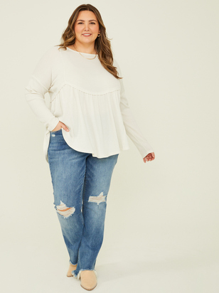 Huxley Waffle Long Sleeve Top - ARULA
