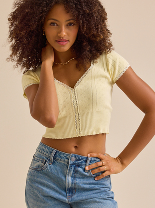 Sidney Pointelle Top - ARULA - 
