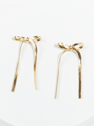 Herringbone Bow Earrings - ARULA