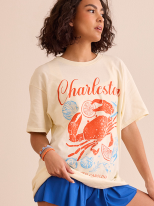 Charleston Crab Oversized Tee - ARULA - 