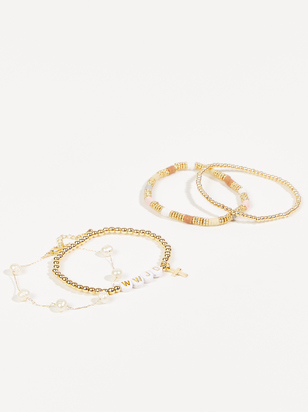 WWJD Stretch Beaded Bracelet Set - ARULA