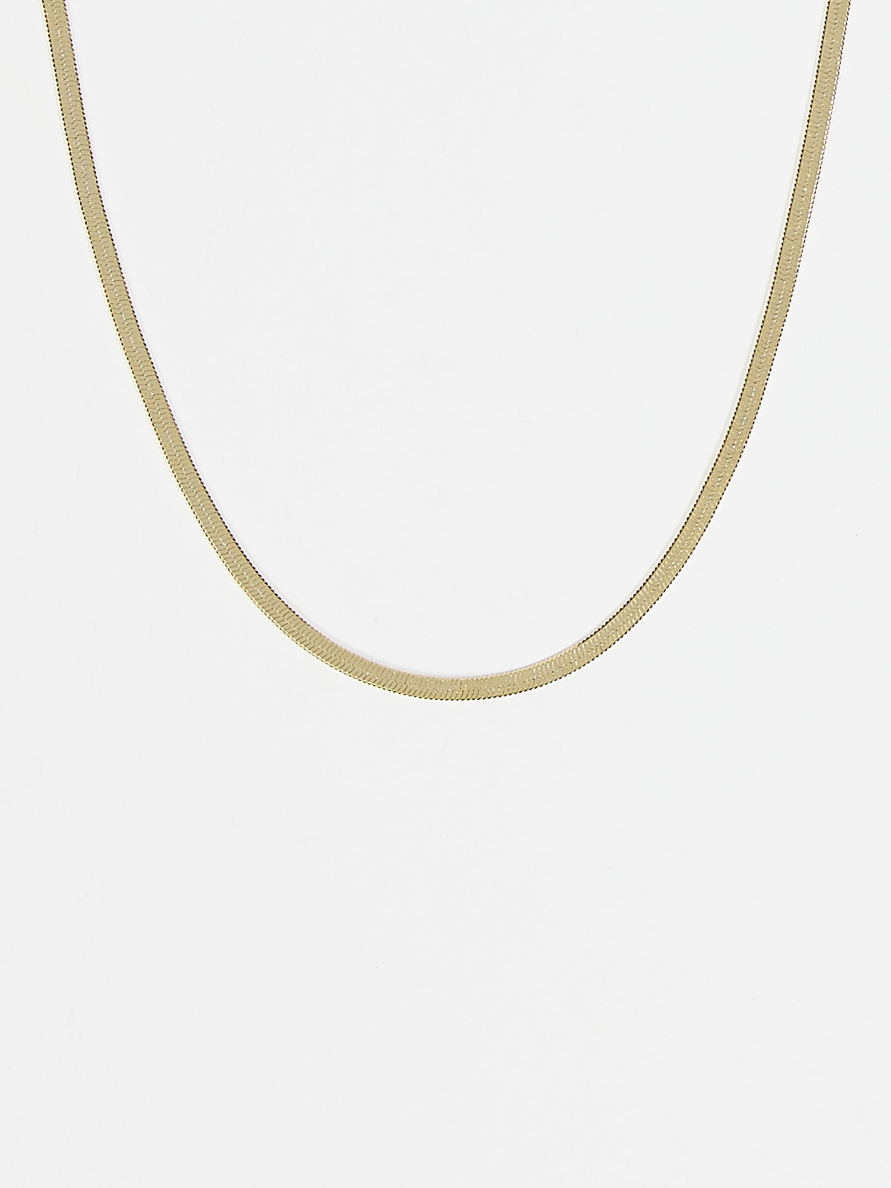 18k Gold Herringbone Necklace