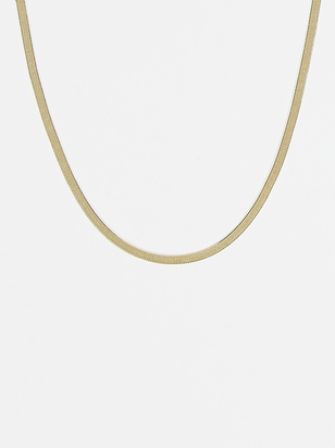 18k Gold Herringbone Necklace - ARULA