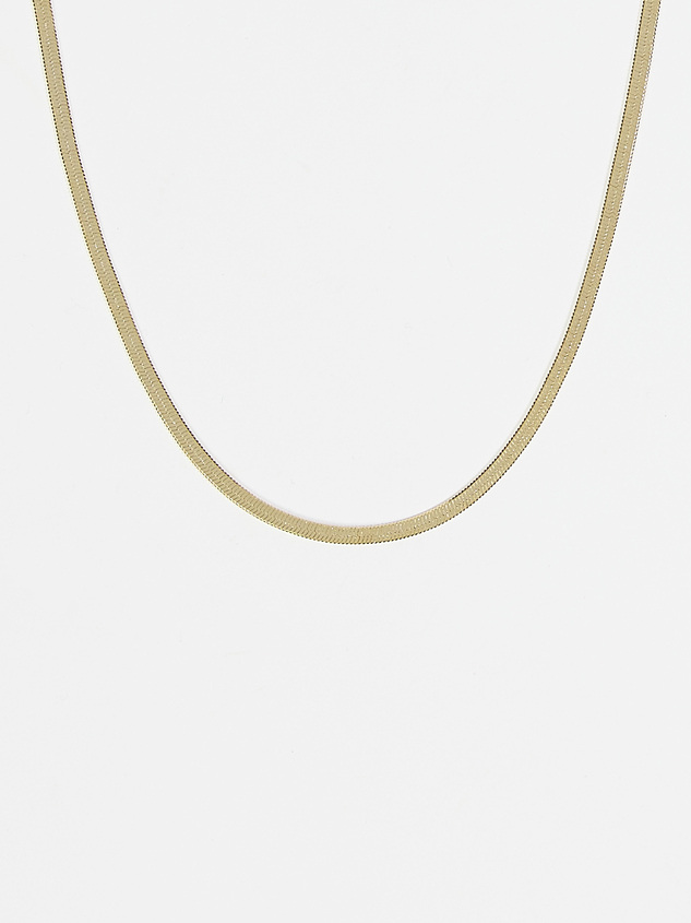 18k Gold Herringbone Necklace - ARULA