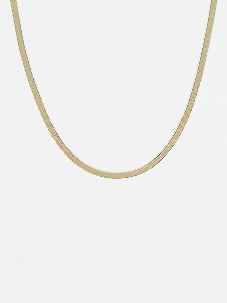 18k Gold Herringbone Necklace - ARULA