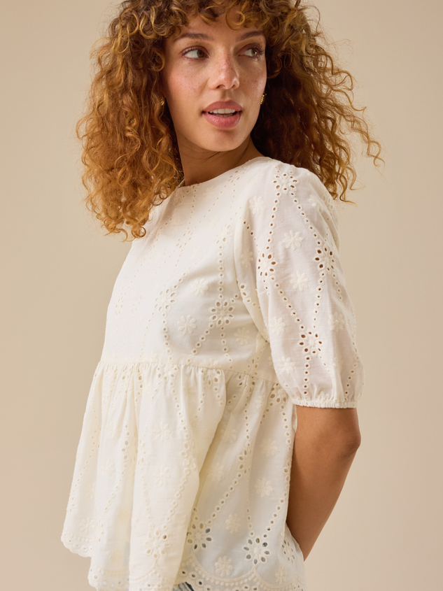 Natalya Embroidered Tunic Top Detail 4 - ARULA