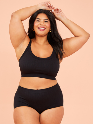 Seamless Cable Knit Boyshort Undie - ARULA