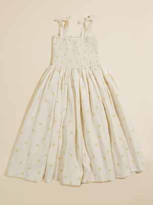 Katelyn Polka Dot Smocked Dress by Rylee + Cru - ARULA