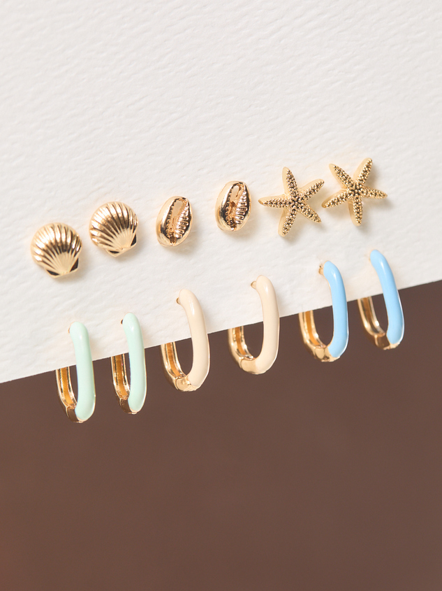 Ocean Breeze 6 Pack Earring Set - ARULA