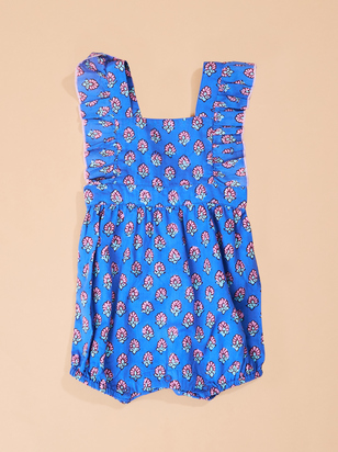 Quinn Ruffle Print Romper - ARULA - 