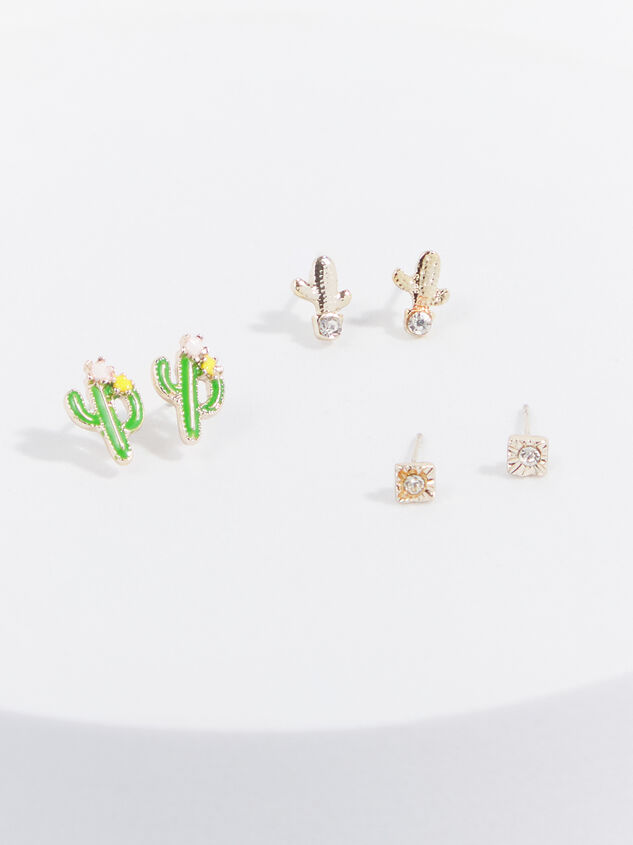 Cactus Earring Set Detail 1 - ARULA