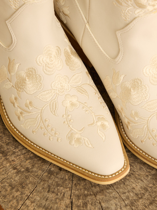Caroline Embroidered Western Booties - ARULA