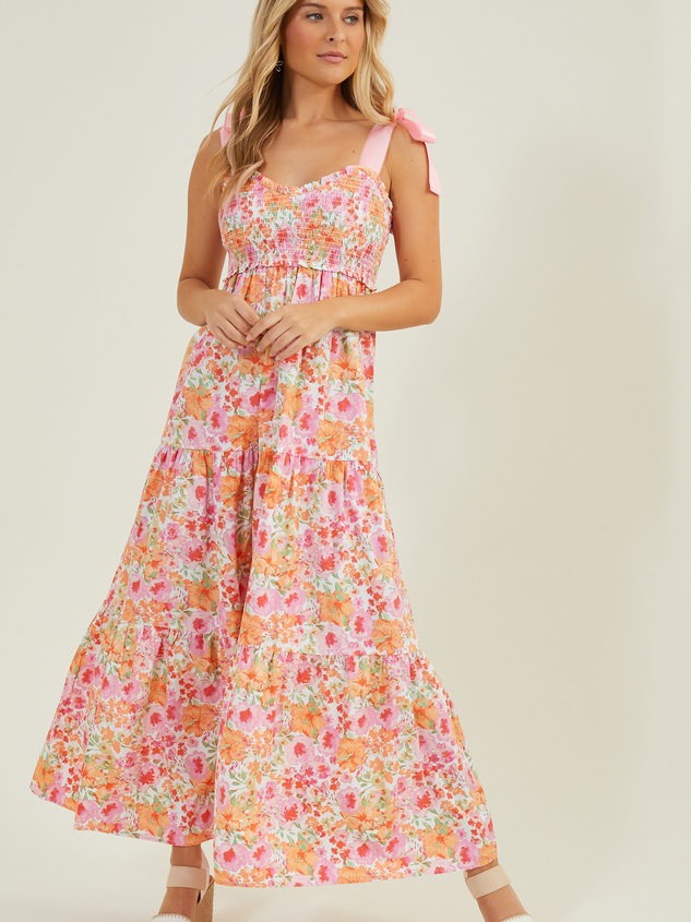Addison Floral Maxi Dress Detail 2 - ARULA