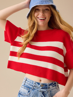 Ricki Striped Boxy Sweater - ARULA