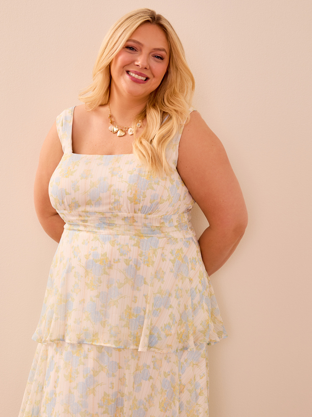 Eliana Floral Maxi Dress Detail 2 - ARULA