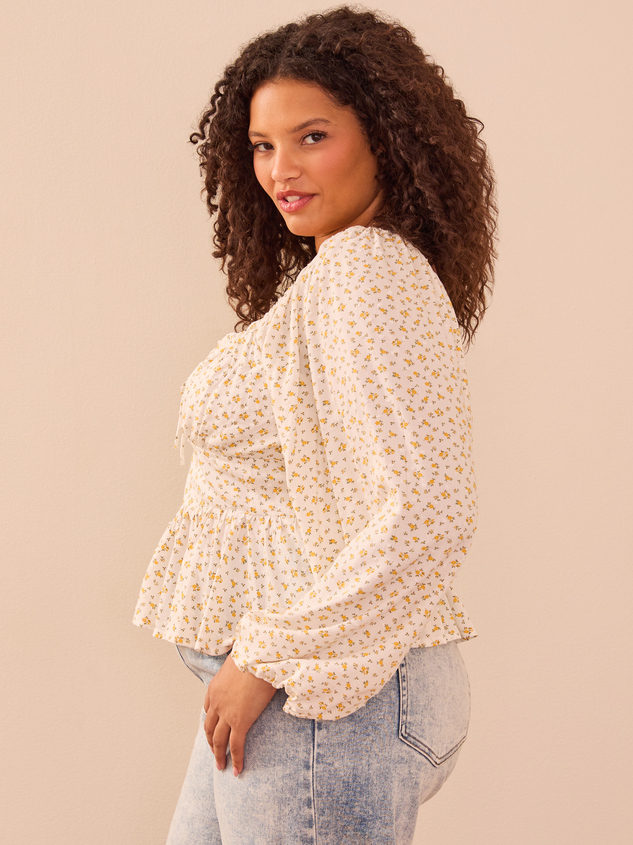 Bella Floral Top Detail 4 - ARULA