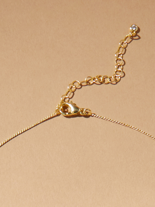18K Gold Dainty Bean Necklace Detail 3 - ARULA