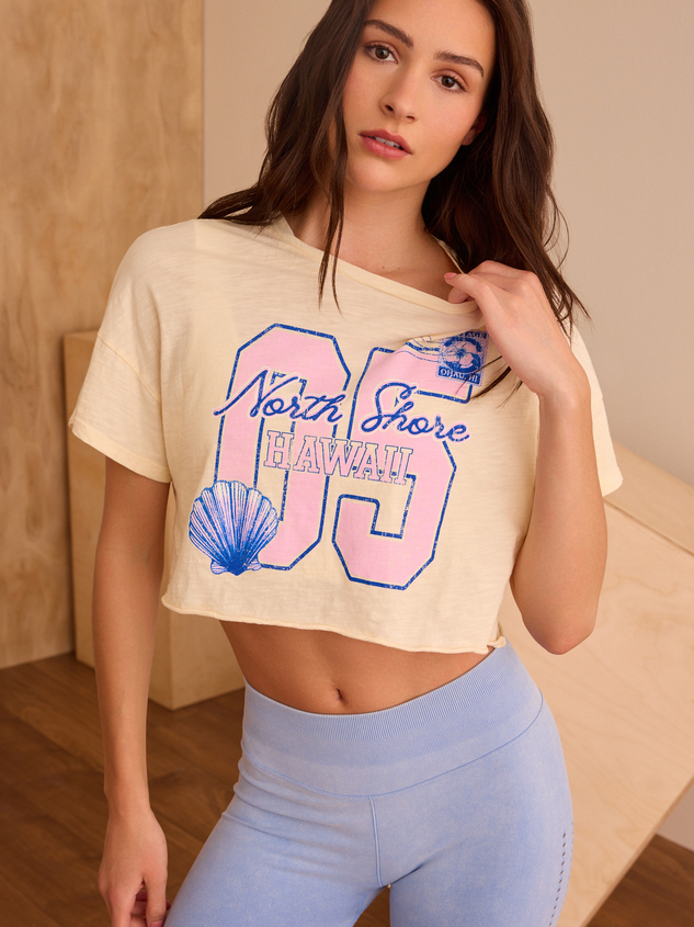 North Shore Hawaii Crop Tee Detail 2 - ARULA