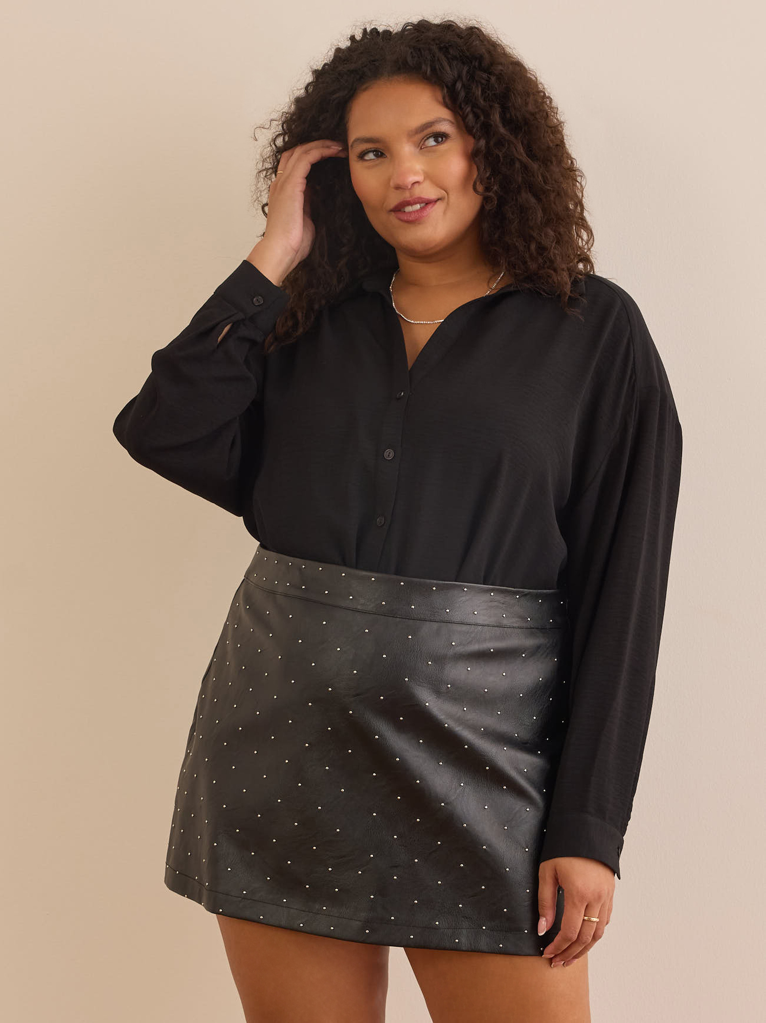 Ravenly Studded Mini Skirt