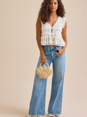 Madelin Ruffle Tie Front Top - ARULA