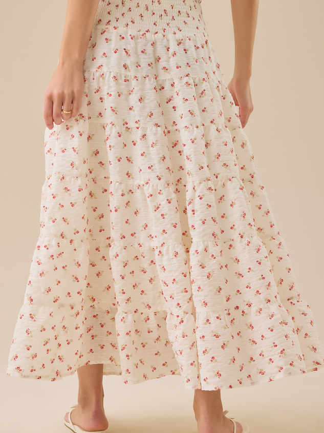 Ruth Floral Midi Skirt Detail 5 - ARULA